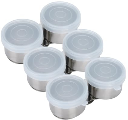 Joyzan 3Pcs Stainless Steel Palette Cup, Double Dipper Turpentine Oil Pots | Portable Clip Container with Lid, Large Mouth Solvent Mixing Can, for Watercolor Craft Artist Tools Drawing Painting Supplies