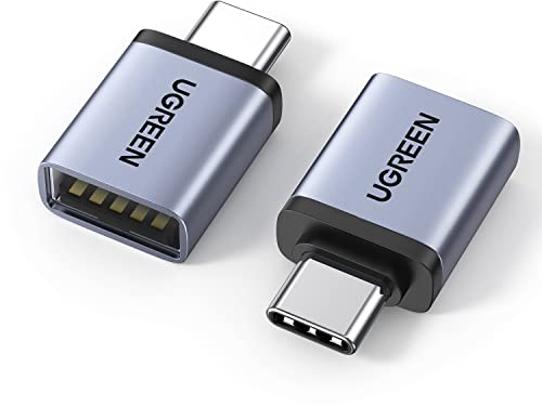 UGREEN Adattatore USB a Tipo C 3.0 2 Pezzi OTG Maschio a Femmina Compatibile con iPhone 17 Pro Max Air MacBook Air iPad Redmi Galaxy S24 S23 Note 20 (Gray)