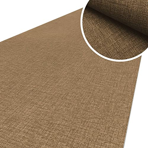 ANRO Küchenläufer Küchenteppich rutschfest Teppich Läufer Teppich Küche Läufer Flur Küchenmatte Flurläufer Textiloptik Uni Beige Abwaschbar 100 x 67cm