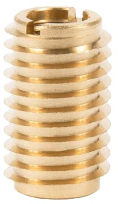 E-Z LOK Brass Wood-Threaded Insert, 3/8-16, 1.00 Length, Pack of 10