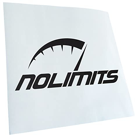 Kiwistar - Autoaufkleber - Mattschwarz - 24x11cm No Limits - Geschwindigkeit - Heckscheibe Auto Aufkleber wetterfest für Kfz LKW Mofa Truck - Sticker außen selbstklebend Tuning Zubehör für Fenster