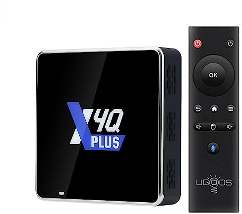 Ugoos X4Q Plus 4GB RAM 64GB ROM Amlogic S905X4 Android 11 TV BOX 2.4G/ 5G Dual Wifi BT 5.1 USB 3.0 Ethernet 1000M Supporta AV1 4K HDR Set Top TV Box