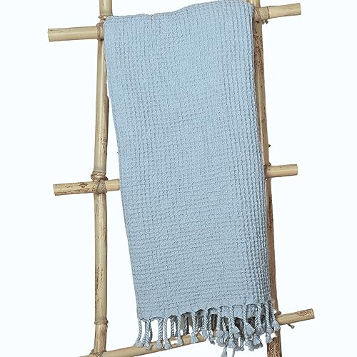 PÜSKÜL - Waffelhandtücher für Strand, Badezimmer, Spa - Luxus 100% türkische Baumwolle ringgesponnenes Garn Waffelgewebe Handtücher - Dünne übergroße 33x67 schnelltrocknende Strandtücher 1 Stück