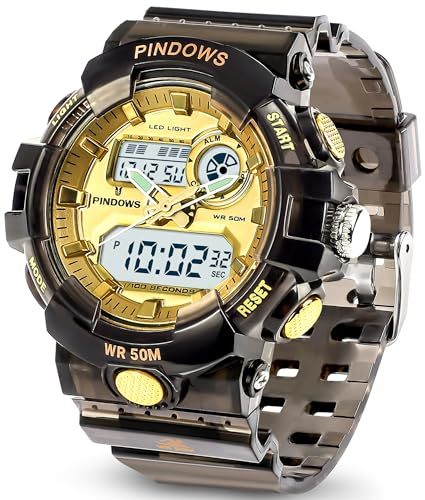 Orologio Donna Orologio Digitale Sportivo Per Donna Adolescente,7 Colori Luce LED,Grande Display Analogico Digitale Orologio Impermeabile con Allarmi,Cronometro,Suoneria Oraria Orologio Multifunzione