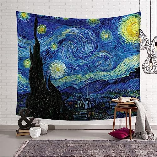 Van Gogh Malerei Kunst Wandteppich Schlafzimmer Dekostoff Wandteppich 200x150cm