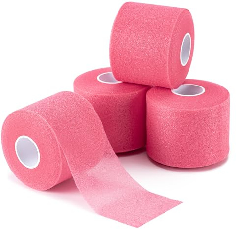 Honmein 4 Stück Pre Wrap Athletic Tape, Schaumstoff-Unterwickel-Bandage, Sportband, Handgelenke, Ellenbogen, Knie, Knöchel, Tape für Gymnastik, Boxen, Klettern