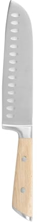 Coltello Santoku Inox L 31,5 cm con manico in faggio FSC 2 rivetti