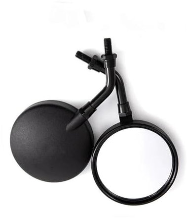 Lenkerendenspiegel Motorrad Rückspiegel 8/10 Mm Cafe Racer Seitenspiegel Für Y&amaha FZ1 FZ6 FZ09 FZ8 XSR 700 XSR 900 YZF R125 Rückspiegel Seitenansicht am Lenker(Schwarz - kurze Stange)