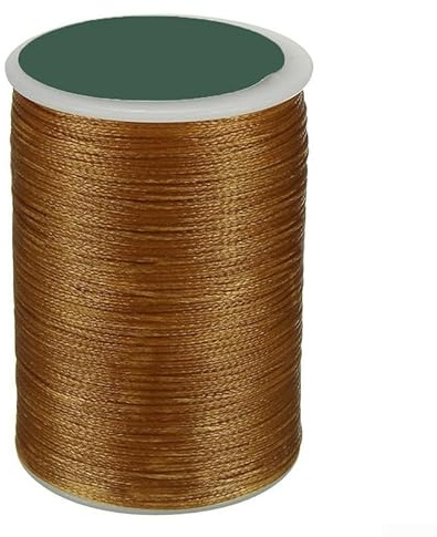 Fil ciré pour couture et artisanat du cuir, cordon en polyester solide et doré 0 8 mm x 78 m