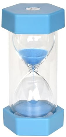 Sanduhr Zeitmesser, Blau Sanduhren 5 Minuten, Kunststoff Sanduhr Eieruhren, Sand Timer für Kinder, Sechseckiger Sanduhr Timer, für Klassenzimmer, Zuhause, Schreibtisch, Zeitmanagement
