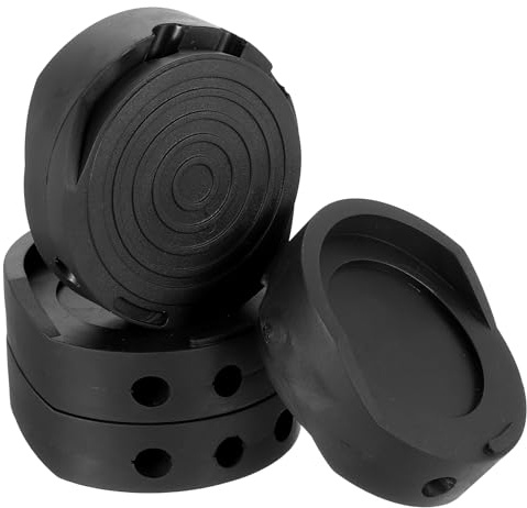 QUARKZMAN 4Pcs Patins Anti-Vibration, Patins Anti-Vibration Pour Machine À Laver Support Pieds Tapis Avec Ventouses Forte Adsorption, Noir