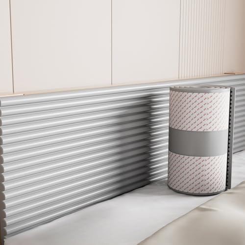 YHXAIQ Wandkissen, Kissen Panel Wand 1.2cm Dick, Wandpolster Selbstklebend, Polsterpaneel Wand, Anti-Collision Wandpaneele, Bett Kopfteil Gepolstert für Schlafzimmer, Wandschutz(Gray,40 cm x 2 m 1pc)