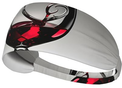 Fascia elastica per esercizi con stampa di calici da vino, vestibilità regolabile, ideale per yoga, escursionismo