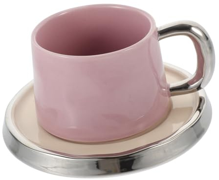 COLLBATH Tazza da in Porcellana con Piattino con e Piattino Bianco Latte per e Bar Tazza Versatile per Espresso e Cappuccino