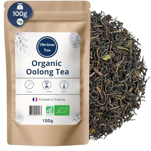 Organic Shui Xian Oolong Tea - Vegan “Black Dragon” Loose Leaf Tea, 100% Natural, GMO-Free - Superior Quality - Organic Farming - 100g Bag (50 Cups)