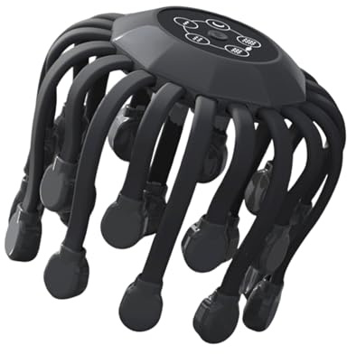 Masseur électrique pour la tête - Appareil à 20 nœuds vibrants, unité musicale pour la relaxation du cuir chevelu à 360 degrés, 5 modes de soins apaisants favorise la relaxation, design silenz
