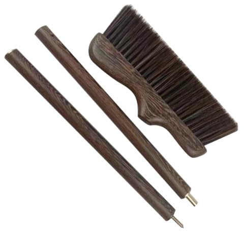 Cabilock Scopa di Legno Setole Morbide e Manico Lungo Scopa Riutilizzabile per Pulizia Domestica Pavimenti e Angoli per Cucina Bagno e Giardino