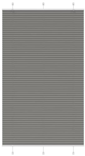 Persiane avvolgibili, finestre cieche, tenda plissettata antracite, 115 x 200 cm, larghezza tessuto 114,4 cm, poliestere, per soggiorno, sala da pranzo, camera da letto, cucina, ufficio