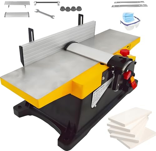 Pnpaea Portable Electric Jointers Woodworking Planer,1800W Electric Benchtop Wood Planer,Adjustable 0-3MM Cutting Depth, for Wood Cutting Planer