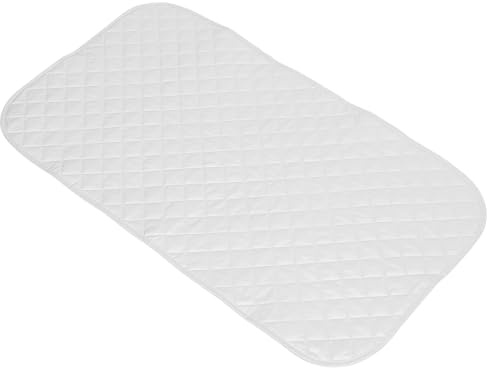 Veemoon Tapis de Repassage Portable 45 X 85 Cm en Coton 100% Résistant la Chaleur, Antidérapant, Pliable pour Table à Repasser, Maison et Voyage, Couverture de Repassage Argenté