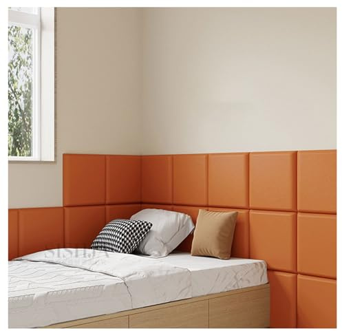 Générique Panneau Tête de Lit Capitonné 3D, 35x35 cm, Panneaux Muraux Décoratifs et Protecteurs, Coussin Mural Adhesif Contre Les Chocs