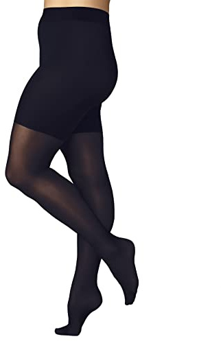 FALKE Damen Beauty Plus 50 DEN Strumpfhose feines weiches Material halb blickdicht für große Größen matt druckfreier Komfortbund Feinstrumpfhose verstärkte Fußspitze feine Naht 1 Stück | für Diabetiker geeignet