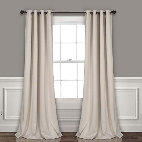 Lush Decor Insulated Grommet Blackout Window Curtain Panels, Pair, 52 W x 120 L, Wheat