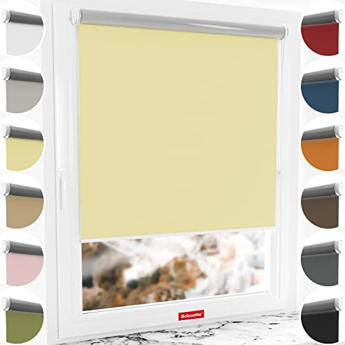 Schuette® Verdunkelungsrollo ohne Bohren/mit Bohren 2in1 ● Thermo Rollo Kollektion: Sandy Shore (Beige) ● 95 x 230 cm (Breite x Höhe) ● Suprafix Klemmrollo = Klemmfix 2.0 ● 60s Montage mit Video