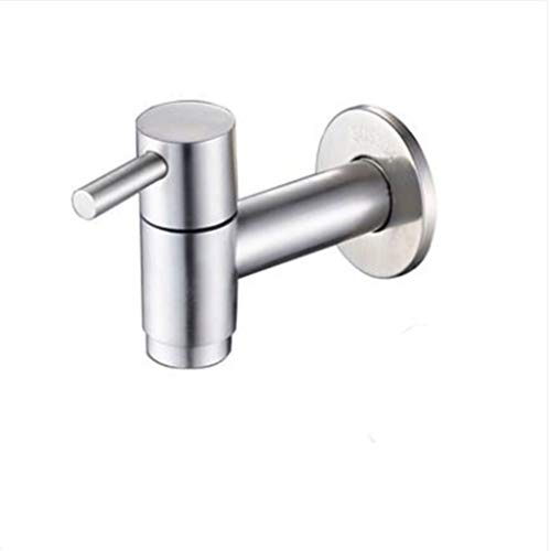 In Acciaio Inox Acqua Fredda Rubinetto A Parete Bagno Lavandino Rubinetto Giardino Mop Piscina Rubinetti Esterni Finitura Lucida, 9.2 cm Lungo