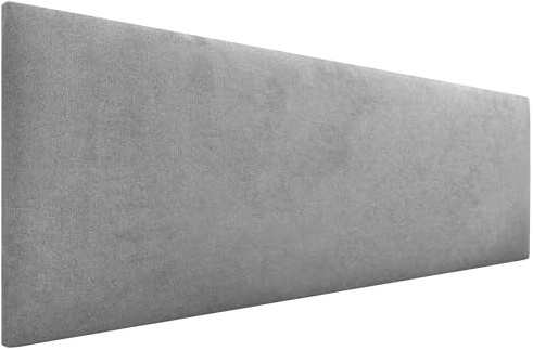 DHOME Kopfteil aus Kunstlederoder Stoff AQUALINE Glatt mit Beinen Kopfteil gepolstert Luxusbett Kopfteil (Stoff Grau, 150cm (Betten 150/160))