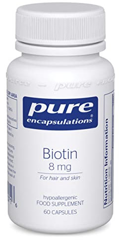 Pure Encapsulations Biotin 8mg - for Hair, Skin & Nails - for Women & Men - 60 Capsules
