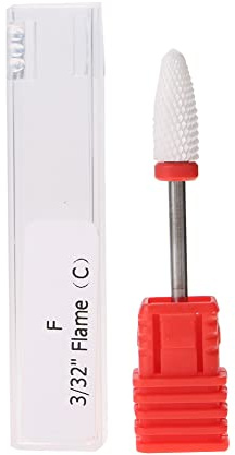 Céramique Forets à Ongles, Fraise en Céramique Ongle, Tête de Meulage des Ongles pour Manucure Pédicure Gel Cuticule Polissage des Ongles(Tête plate ronde F)
