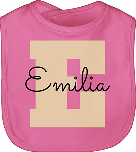 Geschenk mit Namen personalisiert by Shirtracer - Baby Lätzchen - Mädchen Bekleidung kreativ Name und Anfangsbuchstabe - Personalisiertes Geschenke mit Namen Weihnachts-Geschenke Geschenkideen
