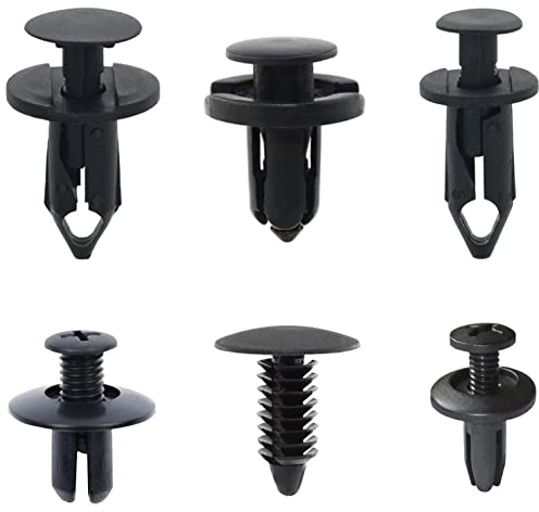 Lot de 120 Rivet Clips Plastique,Clips de Fixation en Nylon pour Voiture,6 Tailles Allant de 6 mm à 10 mm