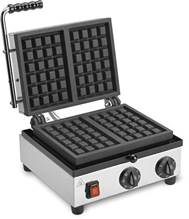 Milan Toast - WAFFLE 4 x 6 Platte mit Kochfläche 29 x 25 cm - 2 Waffeln
