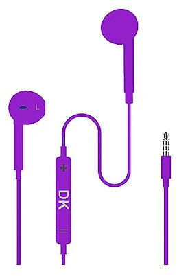 DOKI Auriculares Sonido Puro y Potente Bajo con Microfono,Jack 3.5mm (Púrpura)