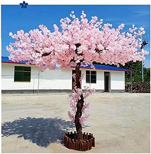 Künstliche Bäume, Rosafarbener Künstlicher Kirschbaum, Simulationsbaum Für Hochzeit, Innen- Und Außendekoration, Massivholzstamm Und Künstliche Blütenblätter, Simulationsbaum,Rosa,YUYANAIAI