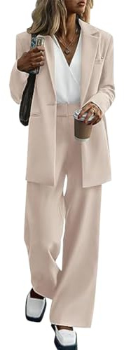 shownicer Completo Donna Tailleur Pantalone Curvy Completo Pantaloni e Giacca Tuta Due Pezzi Ufficio e Lavoro Blazer Tuta Tinta Unita Slim Fit Completo Tailleur da Cerimonia
