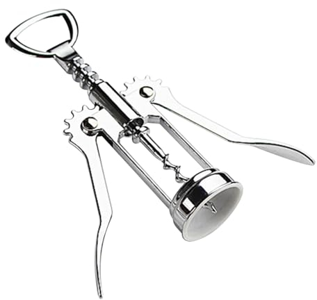 ulafbwur Aluminium Alloy Champagne Wine Bottle Opener Metal Wing Type Corkscrew Restaurant Kitchen Tool