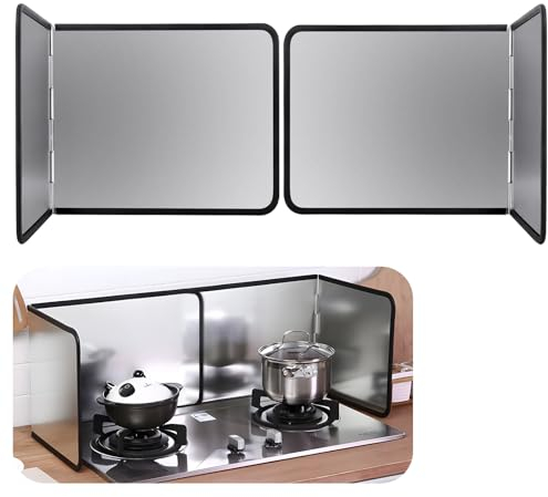 Wuciray Spritzschutz Herd Faltbar Küche Schutz vor Fett Spritzern Herdschutz mit Antihaftbeschichtet