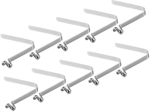 PATIKIL 10,5x7,5mm Kajak Paddel Clips, 10er Pack Zeltstangen Clips aus Stahl, V-förmige Einzelpin-Druckknopf-Federclips zur Fixierung von Rohren für Camping Markise