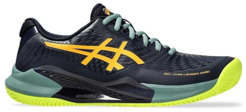 ASICS Challenger 14 Padel Herr Padelskor Vit Svart, Midnight Stadium Orange, 42.5 EU
