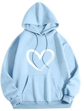 HOOUDO Tages Angebote Sale BE The Light Lässiges Langarm-Kapuzenpullover für Damen Hose Damen Strickjacke Lila Damen Pullover Selber Gestalten Weisser Sweatshirt Damen SPOR Sale Angebote Bestellung