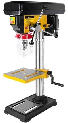 Mini taladro de columna, Taladro De Banco Multifuncional, Perforadora De 8 , Pequeña Máquina Perforadora De Grado Industrial De 10 De Alta Precisión para bricolaje en madera, metal y joyería(8inch S