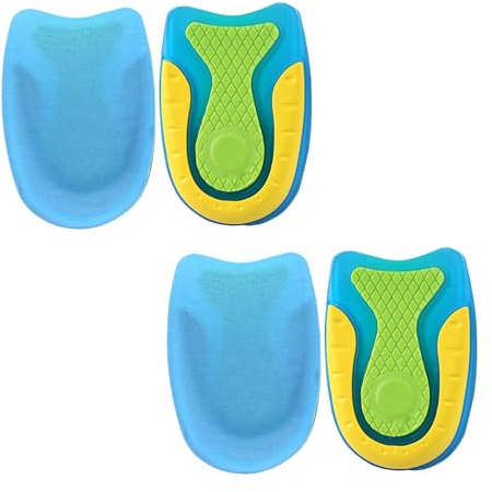 Cuscinetti per Tallone per Alleviare il Dolore al Tallone Tendinite d'Achille Sperone del Tallone Cuscinetto Morbido Fascite Plantare Gel per Assorbimento Degli Urti Coppa del Tallone 2 Paia