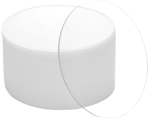 KEILEOHO 30 Pezzi Lastre Rotonde in Acrilico 10 cm x 2 mm, Dischi Acrilici Circolare Trasparenti, Pannello Acrilico Rotondo per Pittura, Fai da te