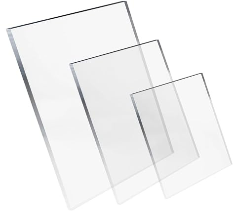 Premium Solid Clear Polycarbonate Double Sided UV Protected Sheets (3mm)(610mm X 610mm), Impact-Resistant, Glass Replacement, Ideal for Greenhouse Roofing, Shed Windows and Outdoor Canopies