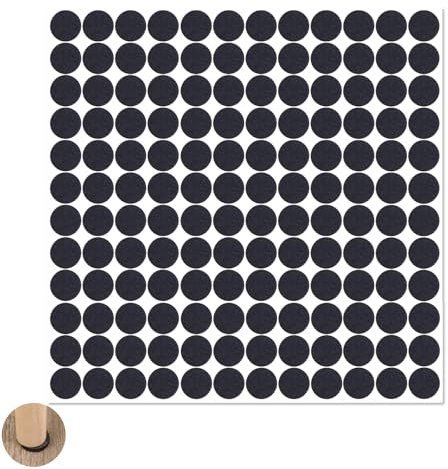 144 Pieces Felt Pads for Chair Legs, Felt Chair Feet Pads, Felt Pads for Ornaments, Pads for Chair Legs, Furniture Pads, Self Adhesive Chair Pads, For Furniture Feet Chair Legs (Black, 15mm)