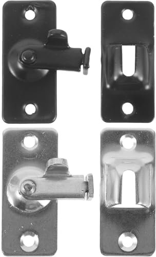 jojofuny 2pièces Loquet De Porte Coulissante Degrés Barre De Verrouillage Pour Porte De Salle De Bain Simple Et Sécurisé Facile à Installer
