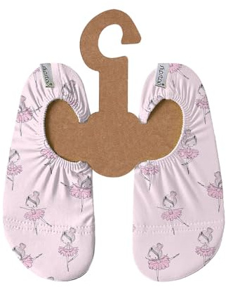 Slipstop Kinder Strandschuhe Anti Rutsch Sport Schuhe Schwimmschuhe Badeschuhe Urlaub Yoga für Mädchen Plie-Balerinas Sonnenschutzfaktor 50+, Gr. 27-29